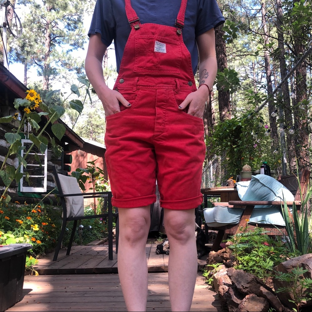 Guess overall shorts